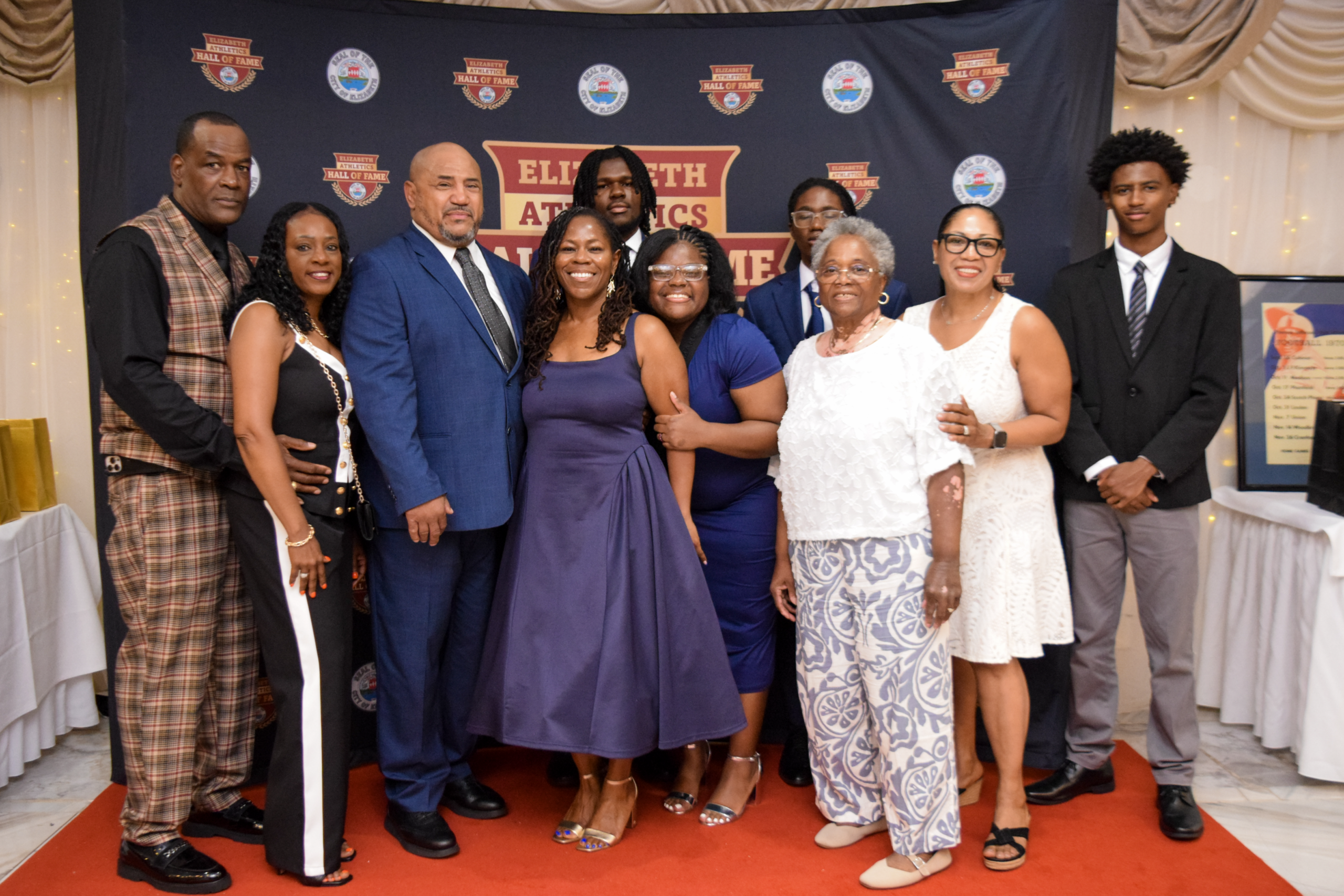 Inductee Derrick “Poppy” Rolon celebrates with his family.