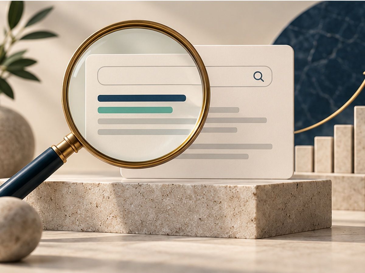 Illustration representing SEO and search discovery